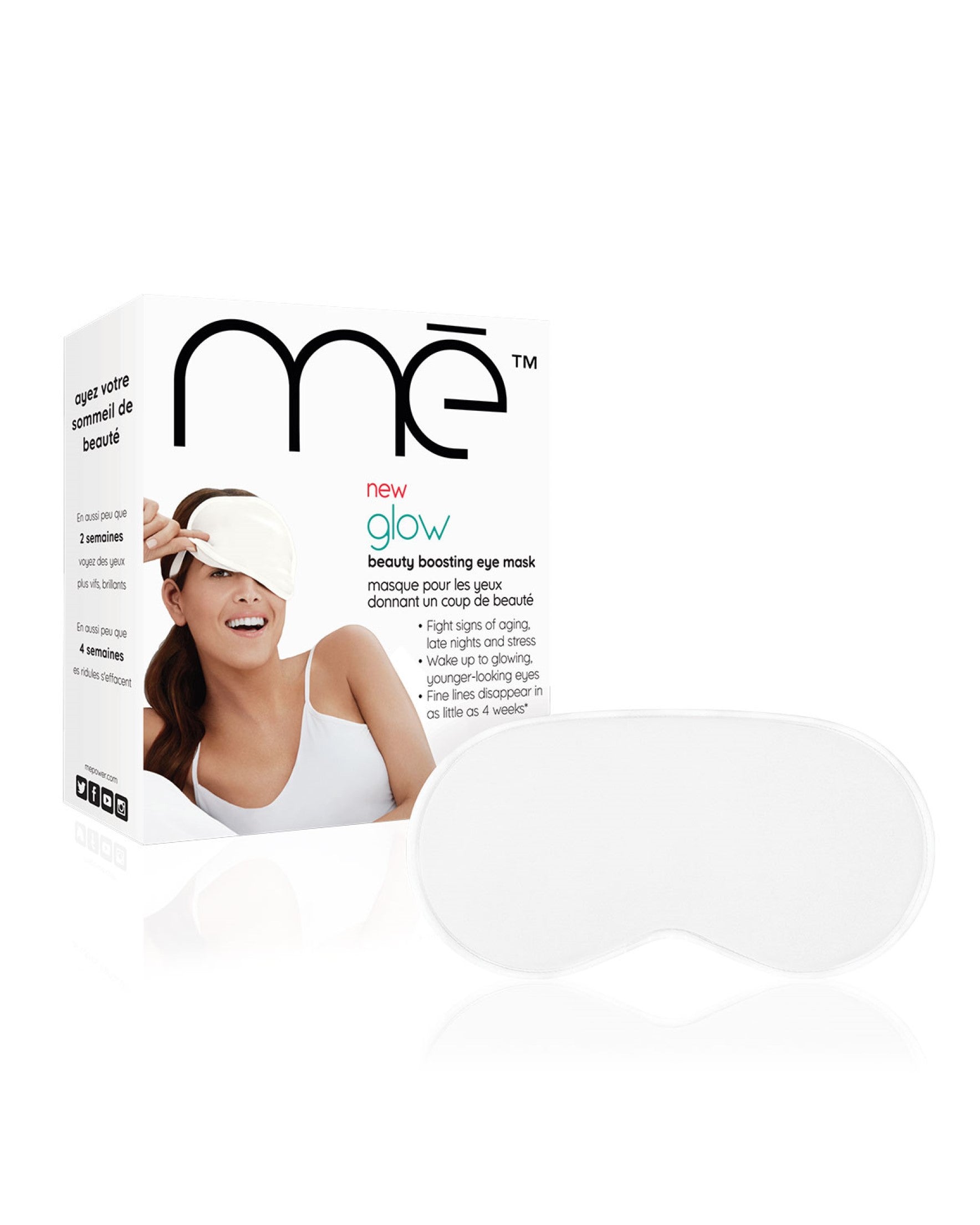 mē Glow Beauty Boosting Eye Mask - For Younger-Looking Eyes w/ Anti-Aging Copper Technology