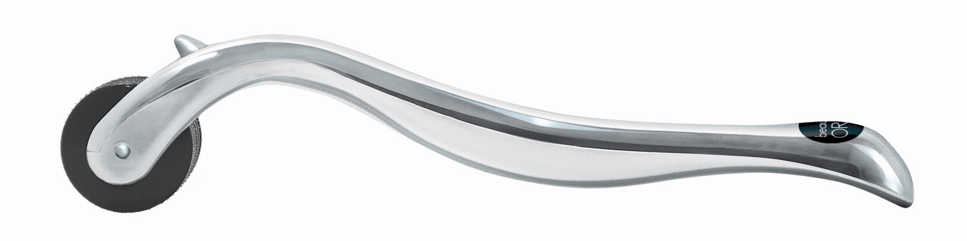 ORA Silver Deluxe Microneedle Dermal Roller System - SILVER Handle/Black Head (0.25mm)