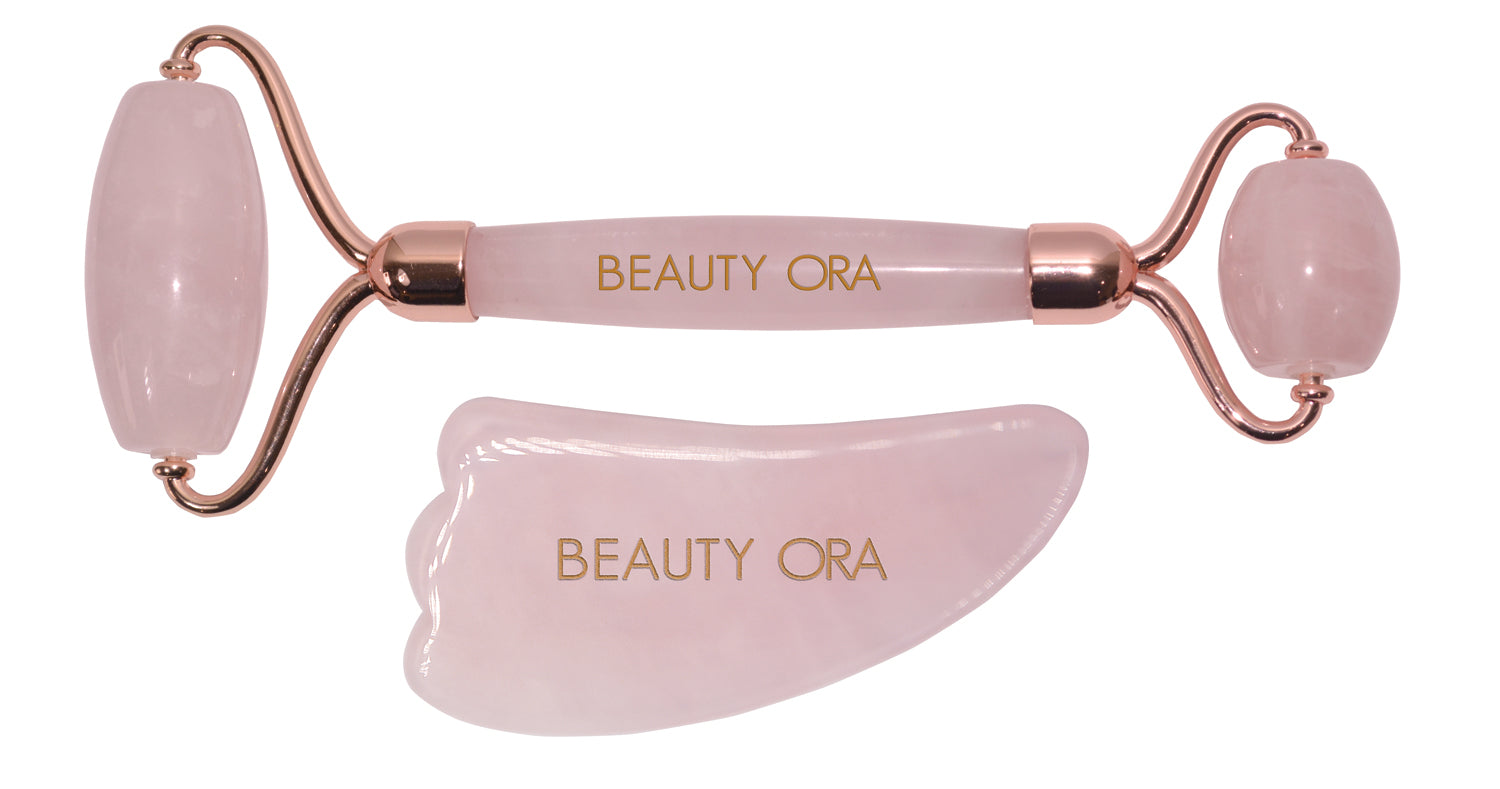 ORA Crystal Roller & Gua Sha Set for Face & Body