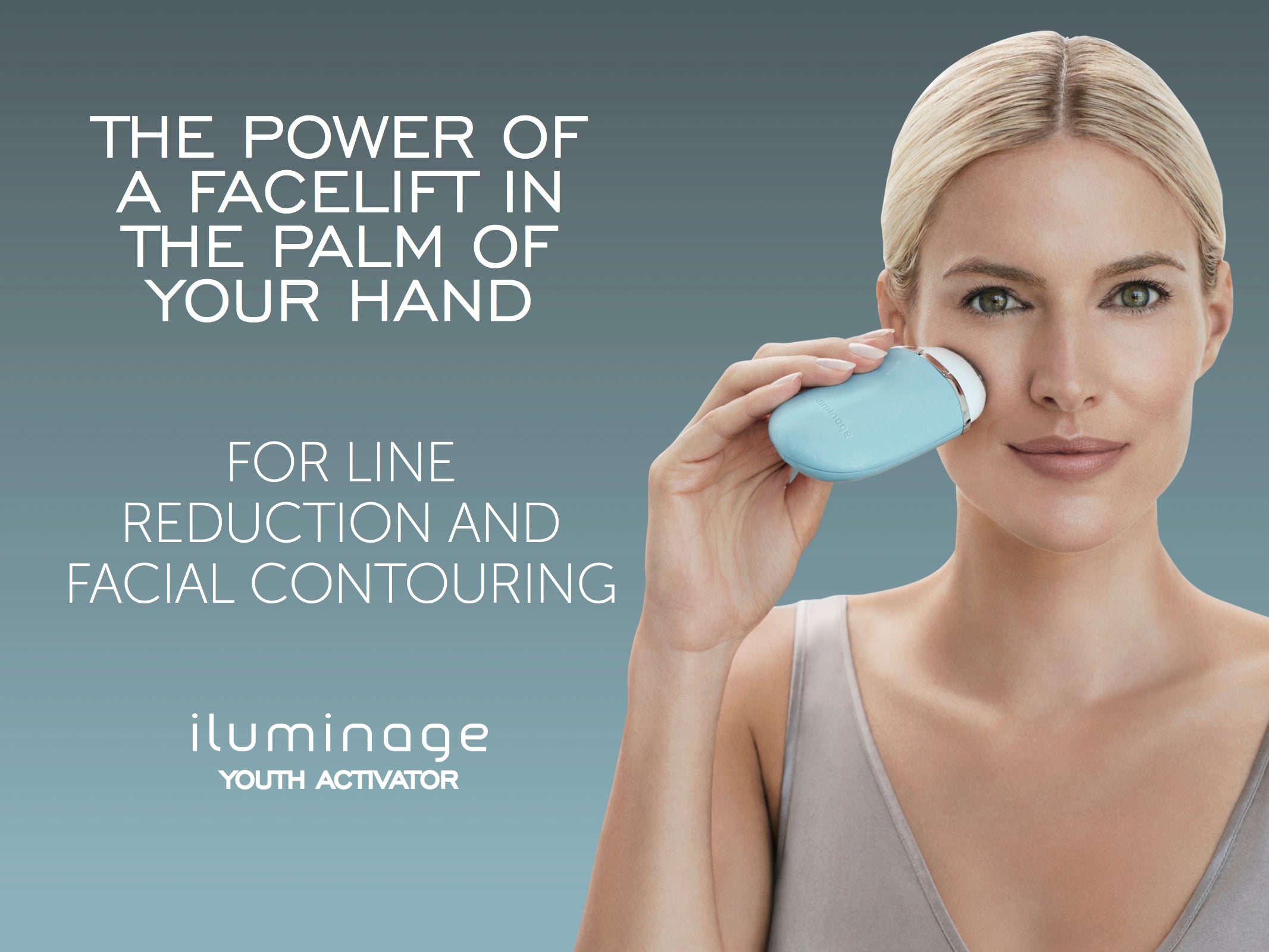 iluminage Youth Activator (Infrared LED & Radio Frequency) Anti-Aging Device Set - with 2 Contouring Serums